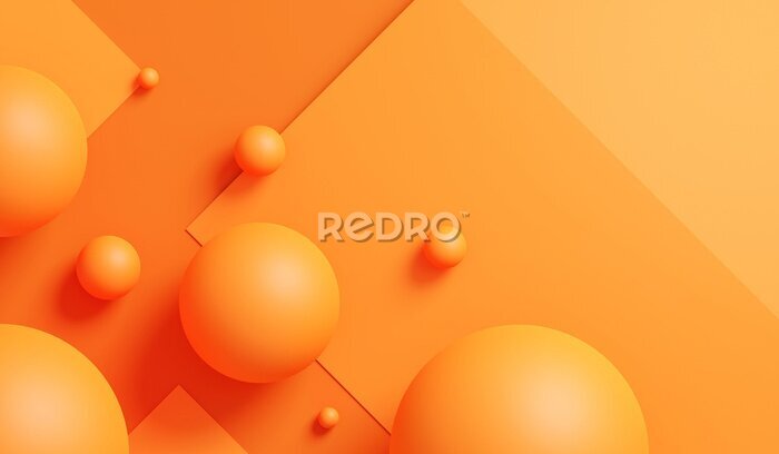 Fototapete Orangefarbener 3D-Hintergrund