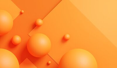 Fototapete Orangefarbener 3D-Hintergrund