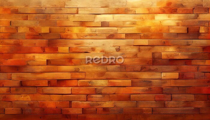 Fototapete Orangefarbener Backsteinmauerhintergrund
