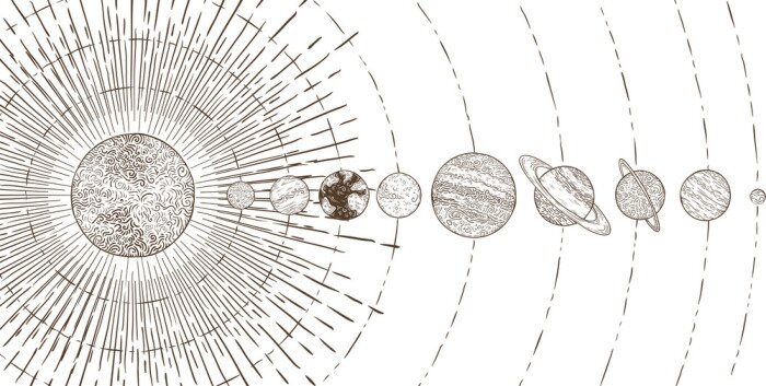 Fototapete Orbital planets system. Astronomy solar systems, solars planet o