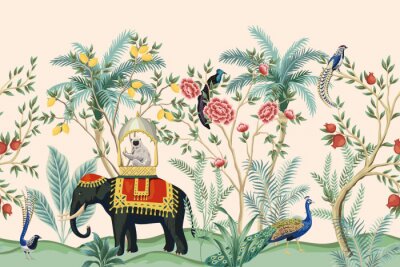 Orientalische Illustration mit dem Dschungel