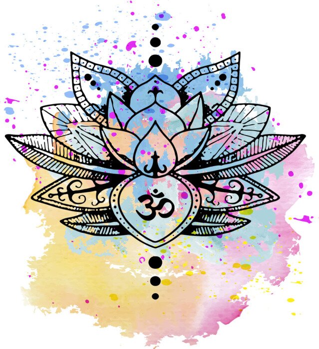 Fototapete Orientalische Zeichnung in Aquarell