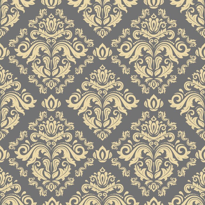 Fototapete Orientalisches Muster auf grauem Hintergrund