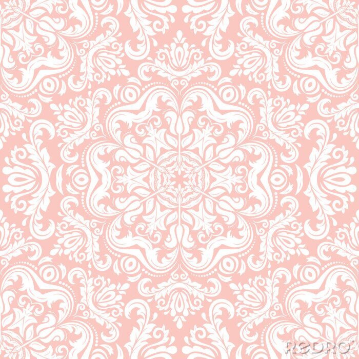 Fototapete Orientalisches rosa Muster