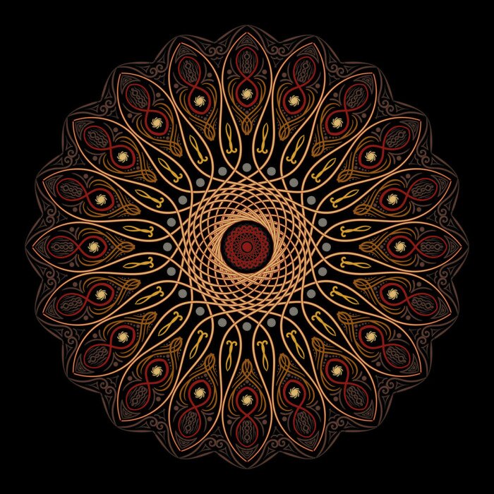 Fototapete orientalisches Thema im grafischen Stil