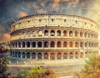Originelle Architektur des Kolosseums in Rom