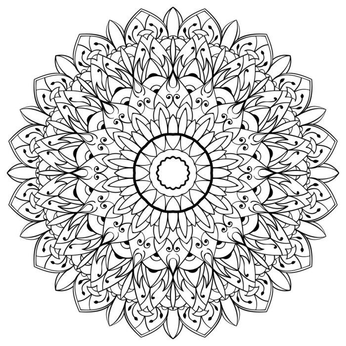 Fototapete Ornament blumen zum besticken