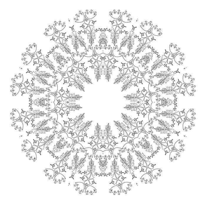 Fototapete Ornament mit einem ethnischen Mandalamuster