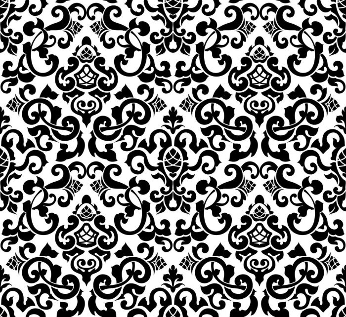 Fototapete Ornamente in Schwarz und Weiß