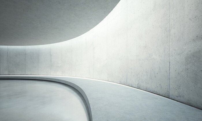 Fototapete Owalne betonowe pomieszczenie