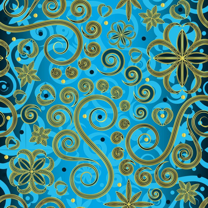 Fototapete Paisley nahtlose Hintergrund