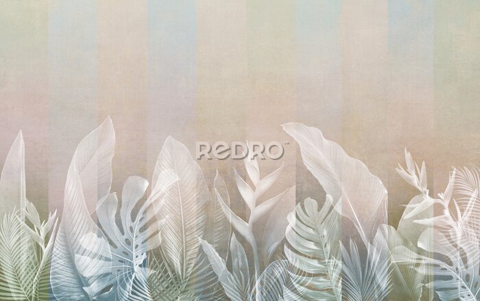 Fototapete Palm- und Monstera-Blätter