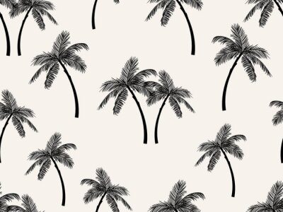 Palmblätter - schwarz-weiße Flora