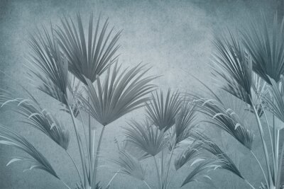 Fototapete Palmblätter verteilen