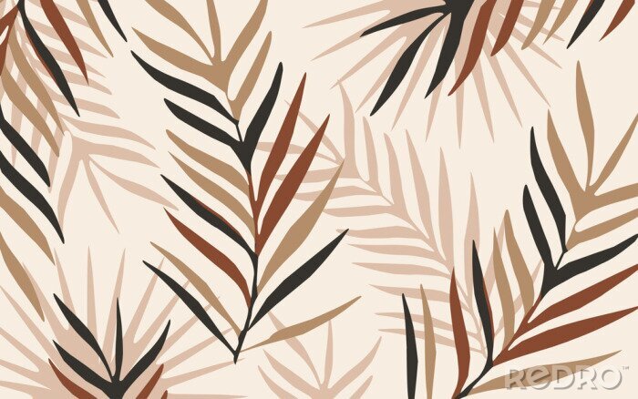 Fototapete Palmenblätter im skandinavischen Stil