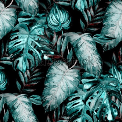 Fototapete Palmenblätter im Vintage-Stil