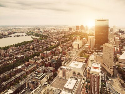 Fototapete Panorama der Bostoner Straßen