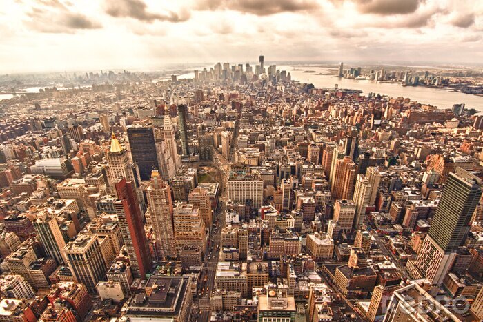 Fototapete Panorama der entwickelten Stadt