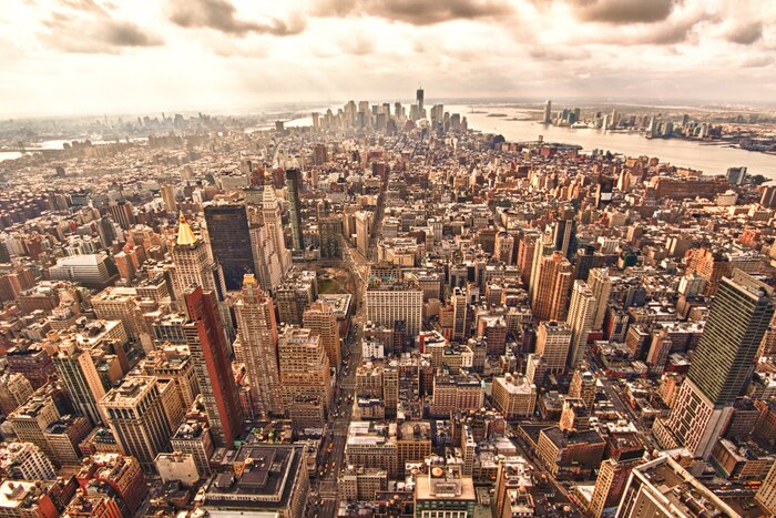 Fototapete Panorama der entwickelten Stadt