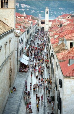 Fototapete Panorama der Gasse in Dubrovnik