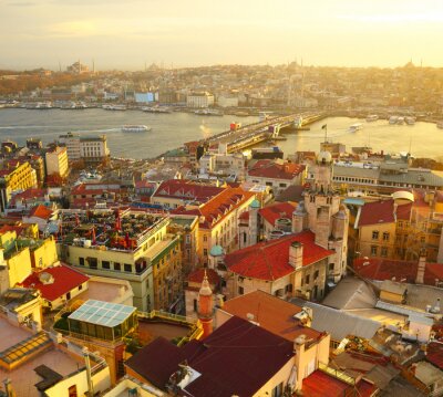 Fototapete Panorama der Gebäude in Istanbul