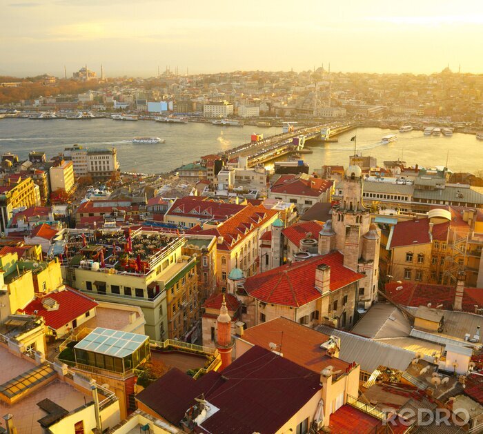Fototapete Panorama der Gebäude in Istanbul