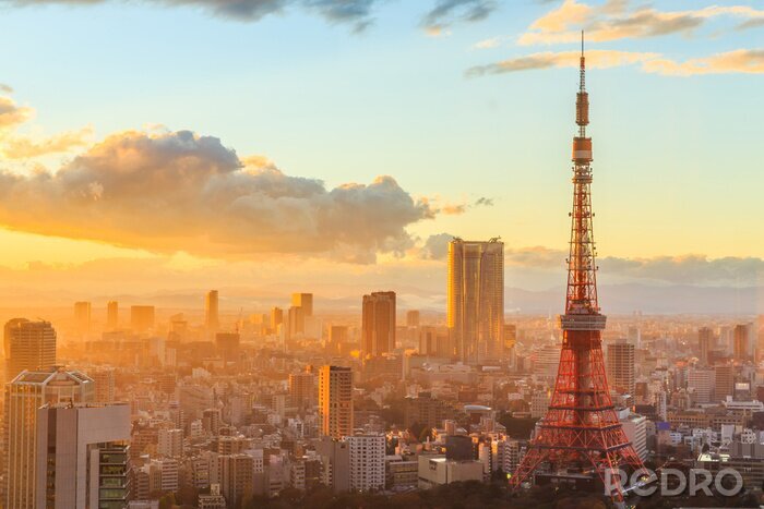 Fototapete Panorama der japanischen Stadt