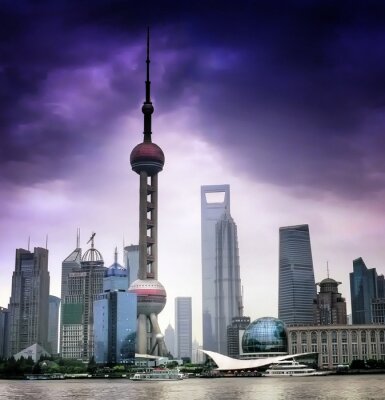 Fototapete Panorama der Metropole in China