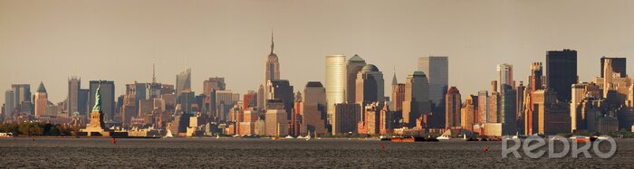 Fototapete Panorama der Metropole mit hohen Gebäuden