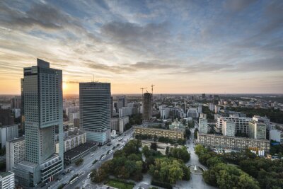 Fototapete Panorama der polnischen Stadt