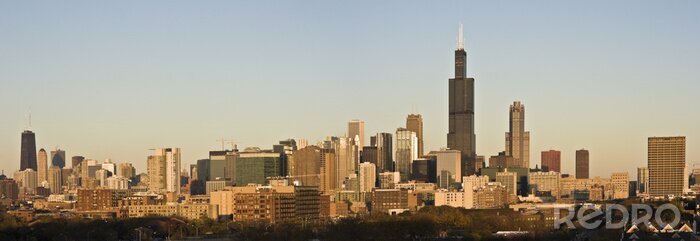 Fototapete Panorama der Stadt Chicago