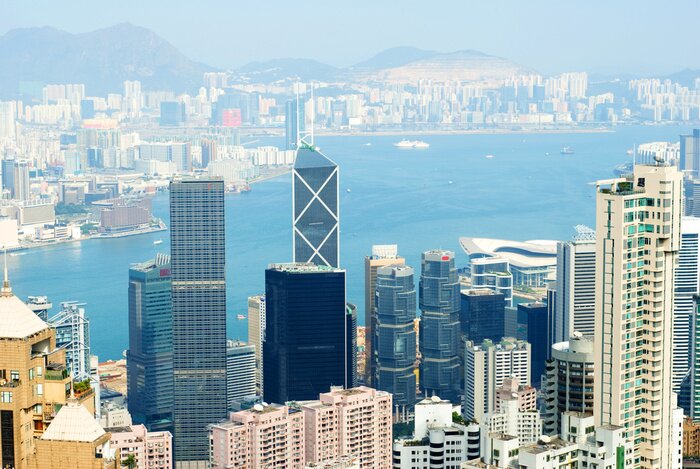 Fototapete Panorama der Stadt in China