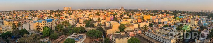 Fototapete Panorama der Stadt in Indien
