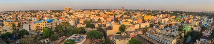 Fototapete Panorama der Stadt in Indien