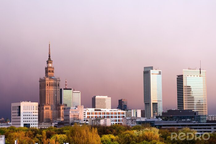Fototapete Panorama der Stadt in Polen