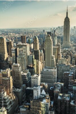 Fototapete Panorama der Stadt von oben