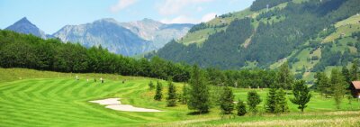 Fototapete Panorama des Golfplatzes