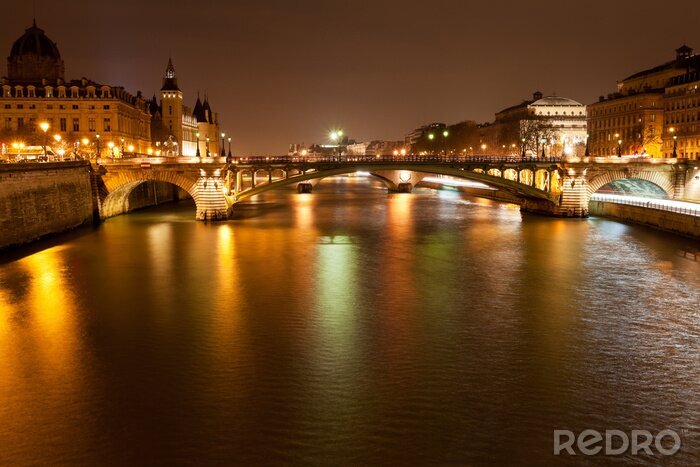 Fototapete Panorama des nächtlichen Paris