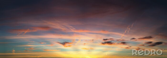 Fototapete Panorama des pastellfarbenen Himmels