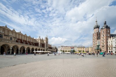 Fototapete Panorama des Platzes am Marktplatz