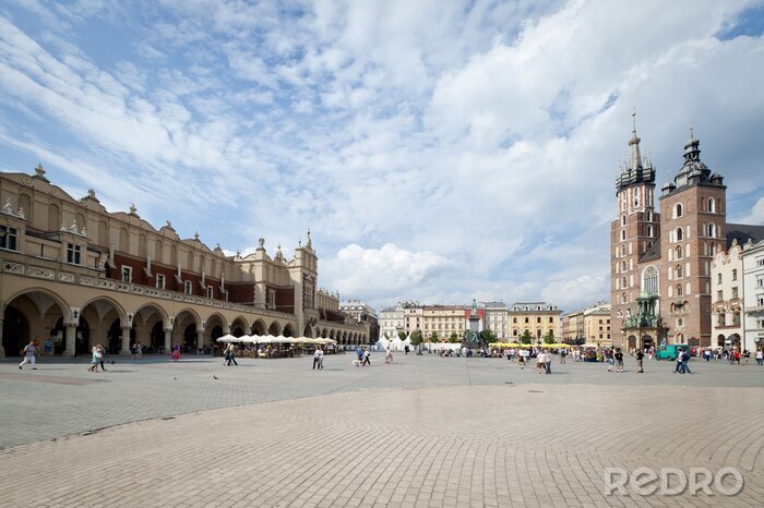 Fototapete Panorama des Platzes am Marktplatz