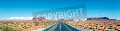 Fototapete Panorama des Weges in der Wüste