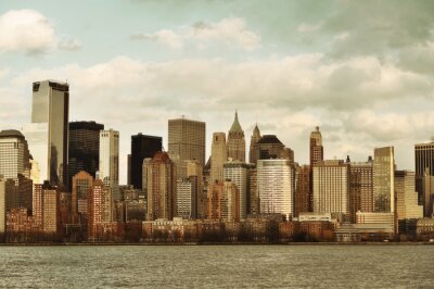 Fototapete Panorama NY im Vintage-Stil
