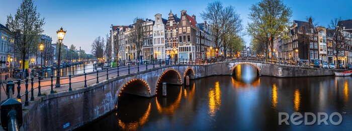 Fototapete Panorama von Amsterdam