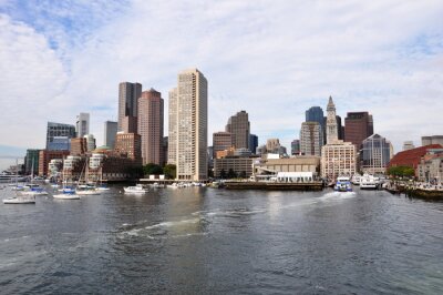Fototapete Panorama von Boston am Wasser
