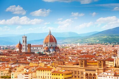 Fototapete Panorama von Florenz mit der Kathedrale Santa Maria del Fiore