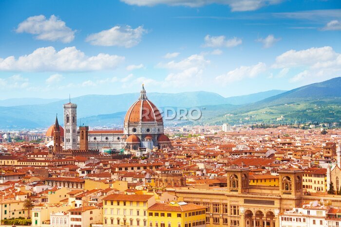 Fototapete Panorama von Florenz mit der Kathedrale Santa Maria del Fiore
