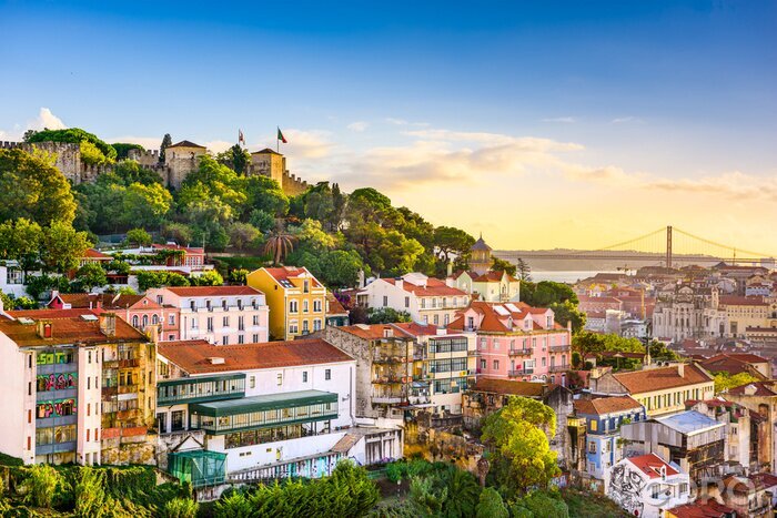 Fototapete Panorama von Lissabon