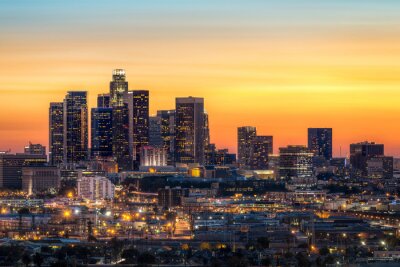 Fototapete Panorama von Los Angeles bei Nacht