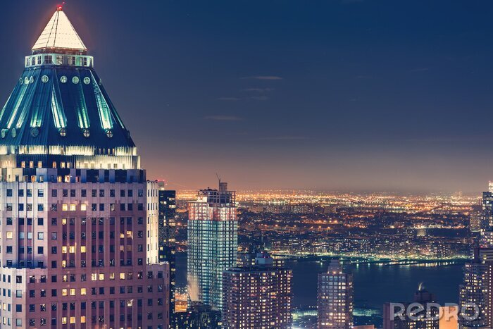 Fototapete Panorama von New York City von oben